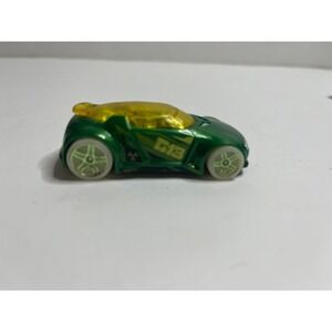 2004 Hot Wheels RD-10 Diecast Car Green Yellow Glow Wheels Toy Vehicle